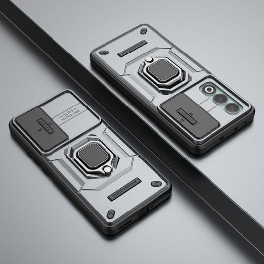 For OnePlus Nord CE4 5G Global Sliding Camshield TPU + PC Shockproof Phone Case with Holder(Grey) by buy2fix