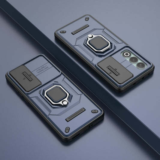 For OnePlus Nord CE4 5G Global Sliding Camshield TPU + PC Shockproof Phone Case with Holder(Blue) by buy2fix