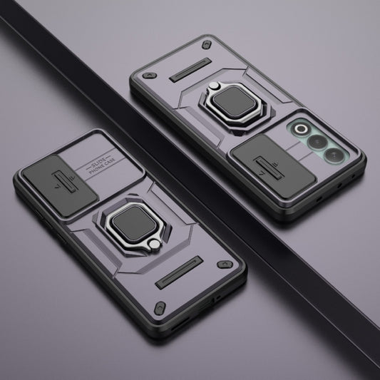 For OnePlus Nord CE4 5G Global Sliding Camshield TPU + PC Shockproof Phone Case with Holder(Purple) by buy2fix