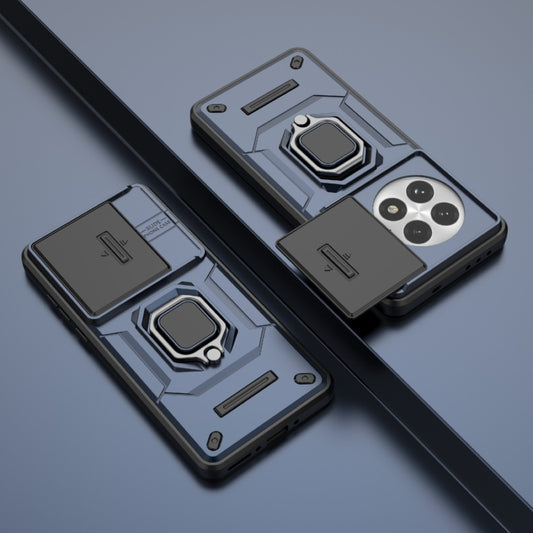 For OnePlus 13 5G Sliding Camshield TPU + PC Shockproof Phone Case with Holder(Blue) by buy2fix