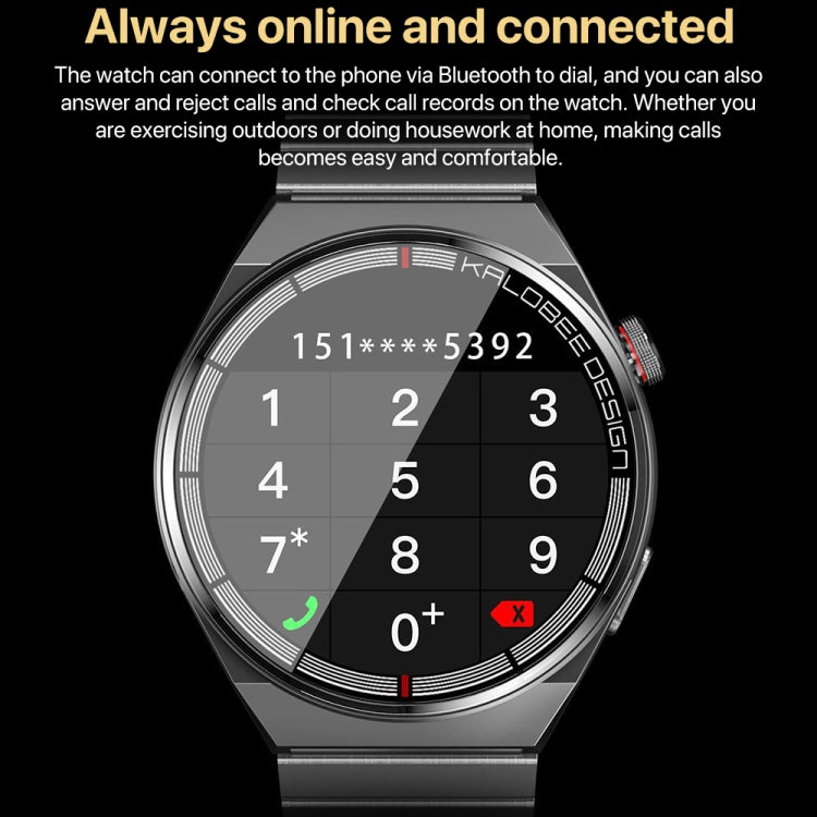 1.3 inch Bamboo Steel Band IP68 Waterproof Smart Watch Support Bluetooth Call(Silver) - Smart Watches by buy2fix | Online Shopping UK | buy2fix