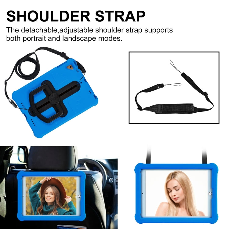 For iPad Air 2 / 9.7 2017 / 2018 Shield 360 Rotation Handle EVA Shockproof PC Tablet Case(Blue Black) - iPad 9.7 (2018) & (2017) Cases by buy2fix | Online Shopping UK | buy2fix