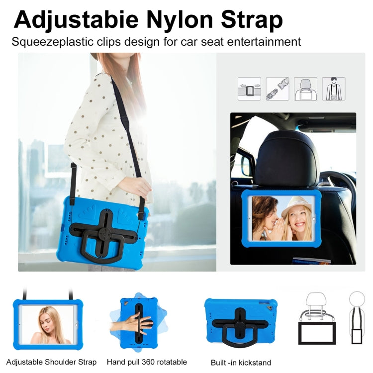 For iPad Air 2 / 9.7 2017 / 2018 Shield 360 Rotation Handle EVA Shockproof PC Tablet Case(Blue Black) - iPad 9.7 (2018) & (2017) Cases by buy2fix | Online Shopping UK | buy2fix