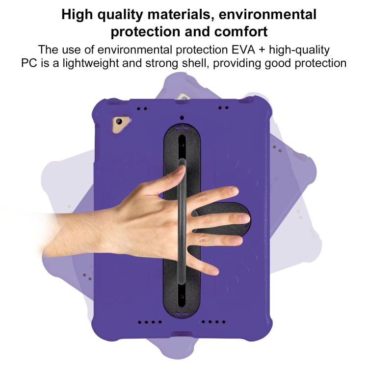 For iPad Air 2 / 9.7 2017 / 2018 Shield 360 Rotation Handle EVA Shockproof PC Tablet Case(Purple Black) - iPad 9.7 (2018) & (2017) Cases by buy2fix | Online Shopping UK | buy2fix