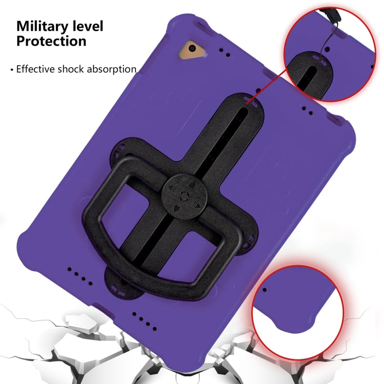 For iPad Air 2 / 9.7 2017 / 2018 Shield 360 Rotation Handle EVA Shockproof PC Tablet Case(Purple Black) - iPad 9.7 (2018) & (2017) Cases by buy2fix | Online Shopping UK | buy2fix