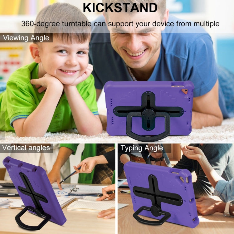 For iPad Air 2 / 9.7 2017 / 2018 Shield 360 Rotation Handle EVA Shockproof PC Tablet Case(Purple Black) - iPad 9.7 (2018) & (2017) Cases by buy2fix | Online Shopping UK | buy2fix