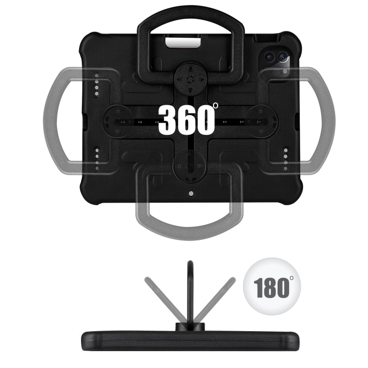 For iPad Air 11 2024 / 2025 Shield 360 Rotation Handle EVA Shockproof PC Tablet Case(Black) - iPad Air 11 2025 / 2024 Cases by buy2fix | Online Shopping UK | buy2fix