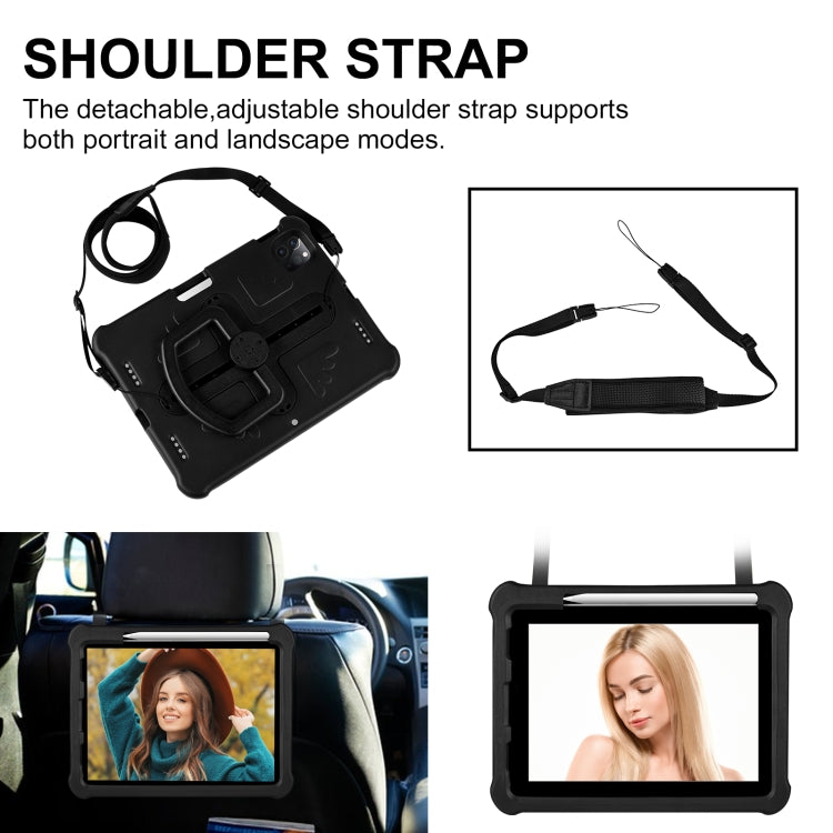 For iPad Air 11 2024 / 2025 Shield 360 Rotation Handle EVA Shockproof PC Tablet Case(Black) - iPad Air 11 2025 / 2024 Cases by buy2fix | Online Shopping UK | buy2fix