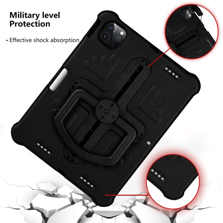 For iPad Air 11 2024 / 2025 Shield 360 Rotation Handle EVA Shockproof PC Tablet Case(Black) - iPad Air 11 2025 / 2024 Cases by buy2fix | Online Shopping UK | buy2fix