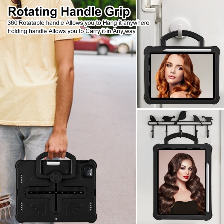 For iPad Air 11 2024 / 2025 Shield 360 Rotation Handle EVA Shockproof PC Tablet Case(Black) - iPad Air 11 2025 / 2024 Cases by buy2fix | Online Shopping UK | buy2fix