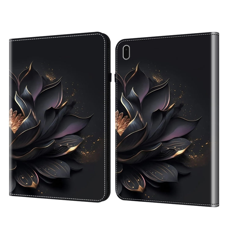 For Samsung Galaxy Tab S7 FE 12.4 Crystal Texture Painted Leather Tablet Case(Purple Lotus) - Galaxy Tab S7 FE by buy2fix | Online Shopping UK | buy2fix