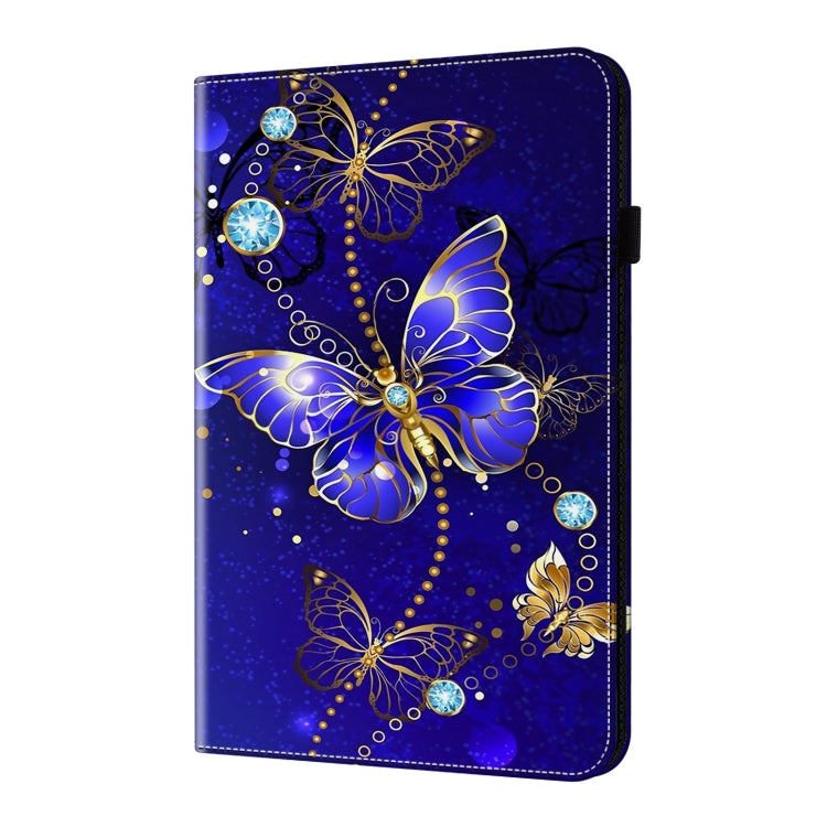 For Samsung Galaxy Tab S7 FE 12.4 Crystal Texture Painted Leather Tablet Case(Diamond Butterflies) - Galaxy Tab S7 FE by buy2fix | Online Shopping UK | buy2fix