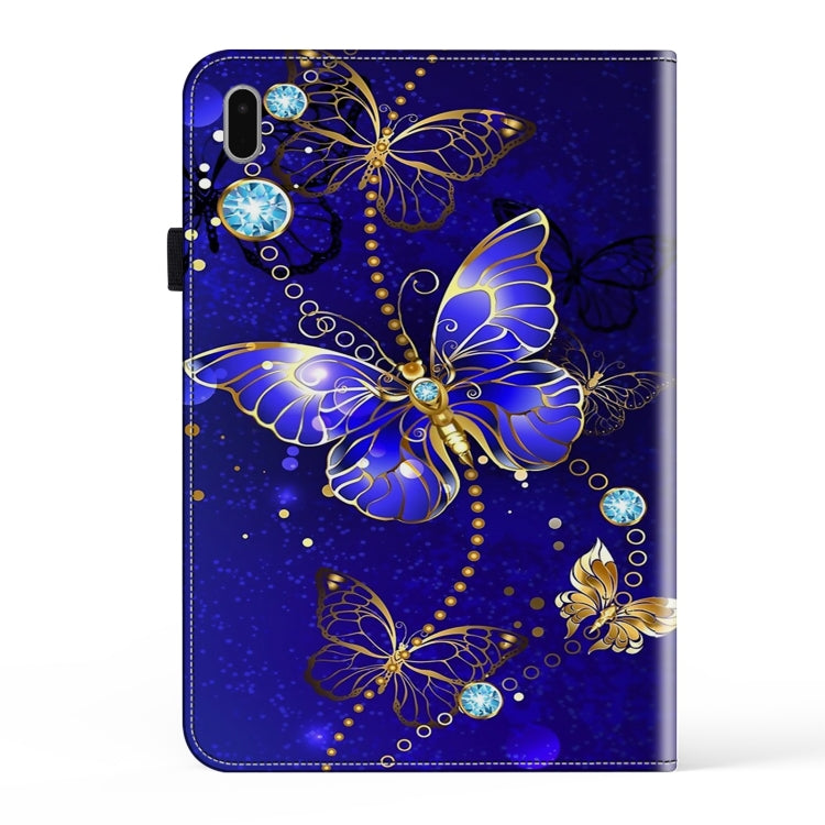 For Samsung Galaxy Tab S7 FE 12.4 Crystal Texture Painted Leather Tablet Case(Diamond Butterflies) - Galaxy Tab S7 FE by buy2fix | Online Shopping UK | buy2fix