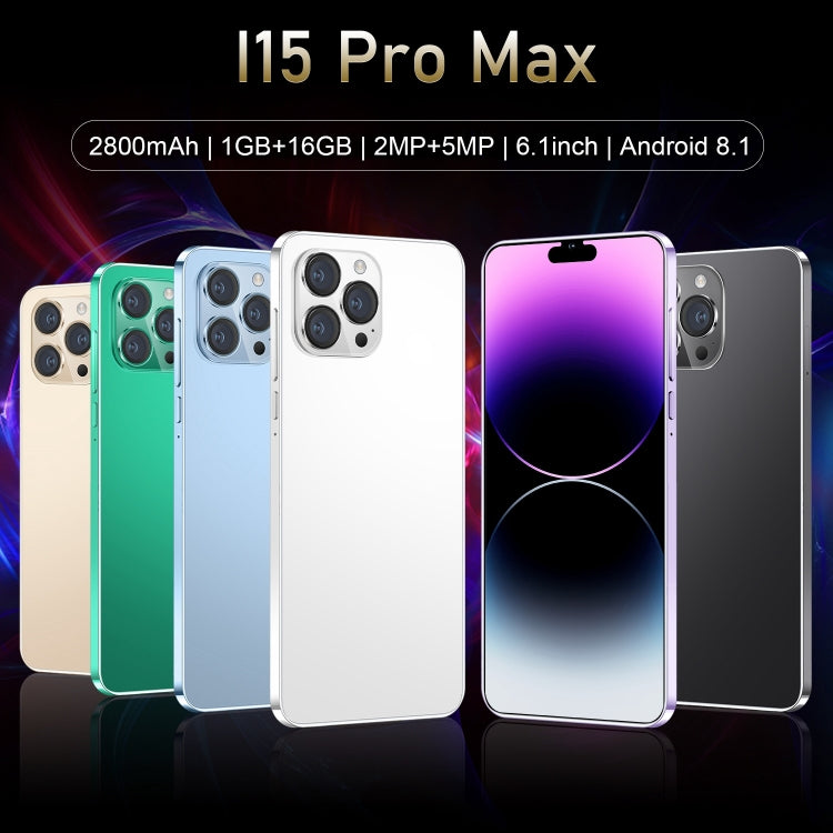 i15 Pro Max / N85, 1GB+16GB, 6.1 inch Screen, Face Identification, Android 8.1 MTK6580A Quad Core, Network: 3G, Dual SIM(Blue) - by buy2fix | Online Shopping UK | buy2fix