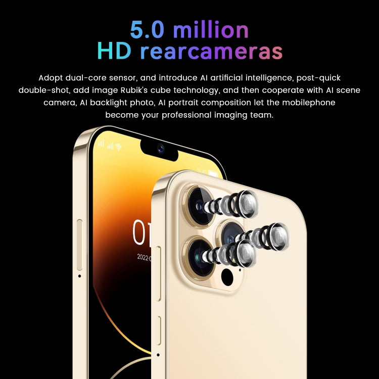 I14 Pro / N85 4G, 1GB+8GB, 6.1 inch Screen, Face Identification, Android 8.1 MTK6737 Quad Core, Network: 4G, Dual SIM(Gold) - by buy2fix | Online Shopping UK | buy2fix