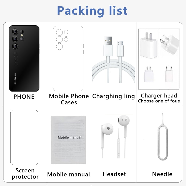 S23 Ultra / U19, 3GB+64GB, 6.53 inch Screen, Face ID & Side Fingerprint Identification, Android 9.1 MTK6753 Octa Core, Network: 4G, Dual SIM(Blue) by buy2fix