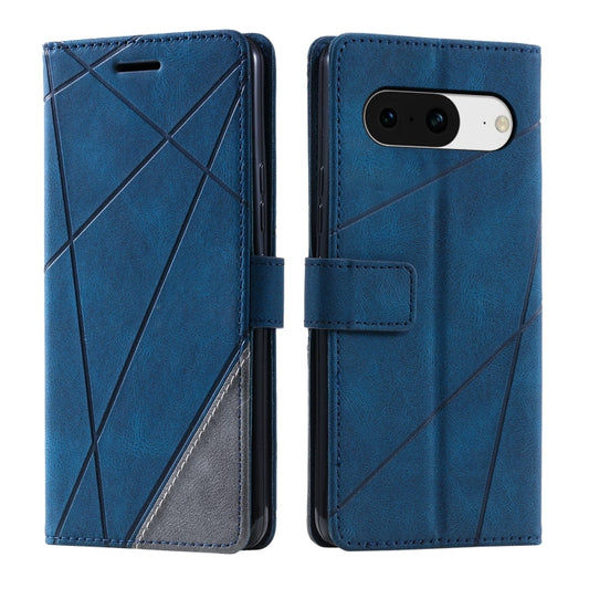 For Google Pixel 9 Skin Feel Splicing Leather Phone Case(Blue) by buy2fix