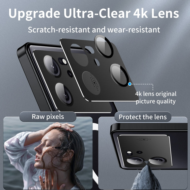 For Xiaomi Redmi K60 Ultra / 13T / 13T Pro Aromatherapy Magnetic Metal Phone Case(Black) - Xiaomi Cases by buy2fix | Online Shopping UK | buy2fix