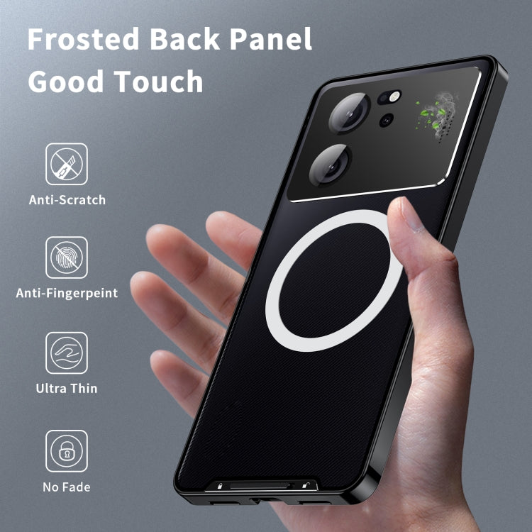 For Xiaomi Redmi K60 Ultra / 13T / 13T Pro Aromatherapy Magnetic Metal Phone Case(Black) - Xiaomi Cases by buy2fix | Online Shopping UK | buy2fix