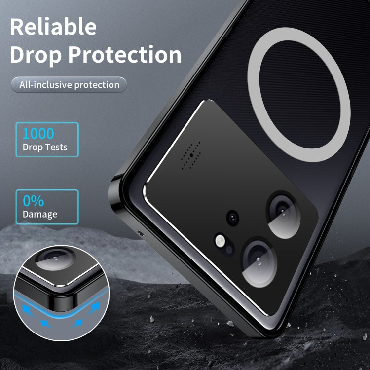 For Xiaomi Redmi K60 Ultra / 13T / 13T Pro Aromatherapy Magnetic Metal Phone Case(Black) - Xiaomi Cases by buy2fix | Online Shopping UK | buy2fix