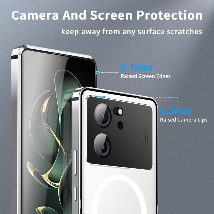 For Xiaomi Redmi K60 Ultra / 13T / 13T Pro Aromatherapy Magnetic Metal Phone Case(Silver) - Xiaomi Cases by buy2fix | Online Shopping UK | buy2fix