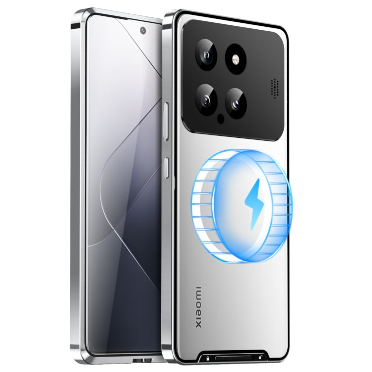 For Xiaomi 14 Aromatherapy Magnetic Metal Phone Case(Silver) - Xiaomi Cases by buy2fix | Online Shopping UK | buy2fix