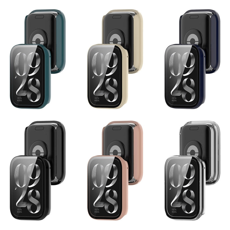 For Xiaomi Mi Band 8 Pro PC + Tempered Glass Film Integrated Watch Protective Case(Pink) by buy2fix