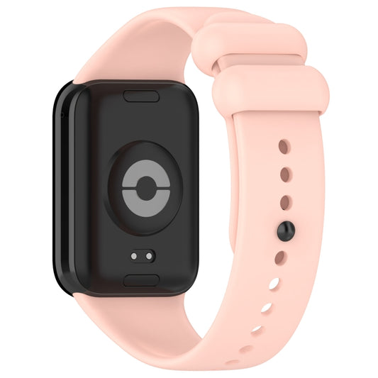 For Xiaomi Smart Band 9 Pro / 8 Pro Solid Color Black Buckle Silicone Watch Band(Light Pink) by buy2fix