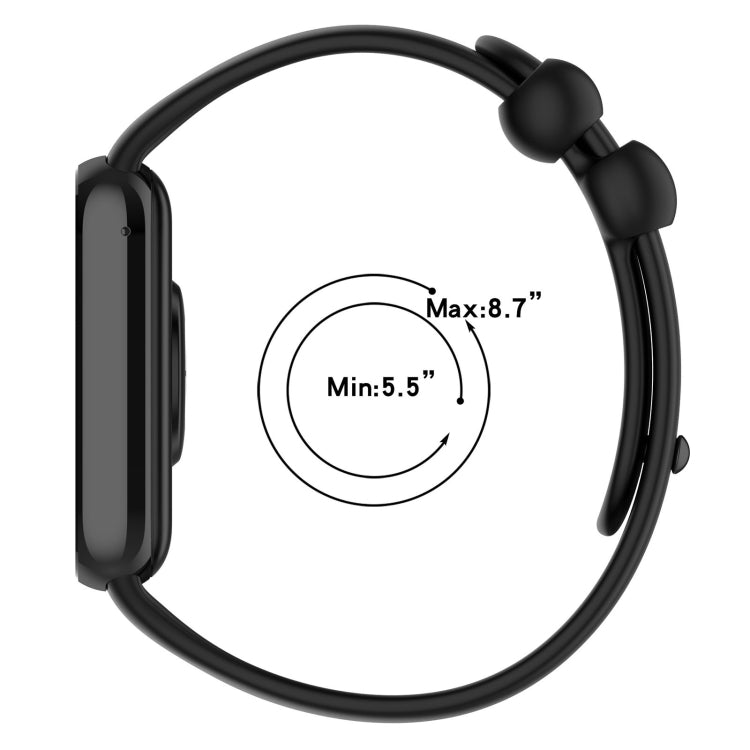 For Xiaomi Smart Band 9 Pro / 8 Pro Solid Color Black Buckle Silicone Watch Band(Black) - Watch Bands by buy2fix | Online Shopping UK | buy2fix