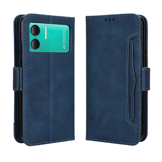 For Doogee X98 Skin Feel Calf Texture Card Slots Leather Phone Case(Blue) by buy2fix