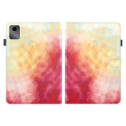 For Lenovo Tab M11 / Xiaoxin Pad 11 2024 Watercolor Pattern Flip Leather Tablet Case(Spring Cherry) by buy2fix