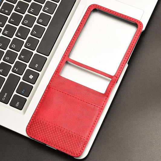 For Motorola Razr 50 Ultra Retro Texture Leather Phone Case(Red) by buy2fix
