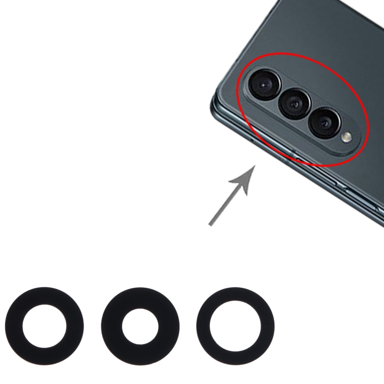 For Samsung Galaxy Z Fold4 SM-F936B 10set Back Camera Lens - Camera Series by buy2fix | Online Shopping UK | buy2fix