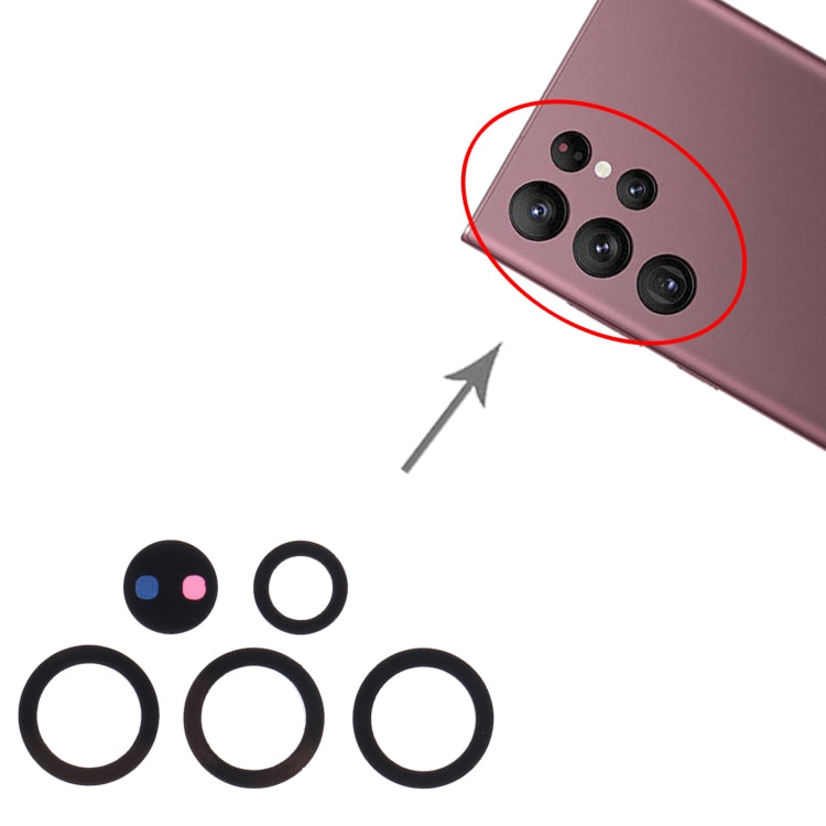 For Samsung Galaxy S22 Ultra 5G SM-S908B 10set Back Camera Lens - by buy2fix | Online Shopping UK | buy2fix