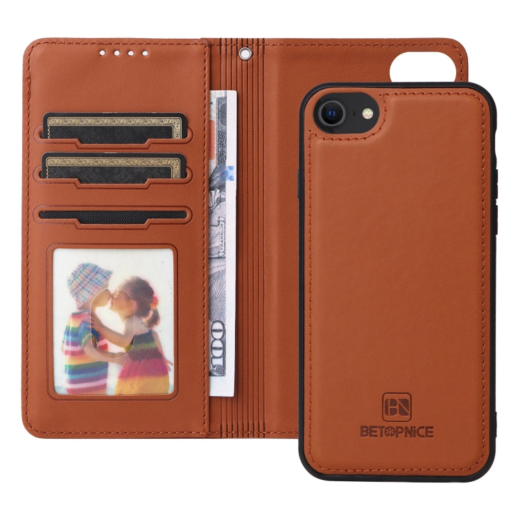 For iPhone 6 / 7 / 8 BETOPNICE BN-005 2 in 1 Detachable Imitate Genuine Leather Phone Case(Brown) - iPhone SE 2022 / 2020 / 8 / 7 Cases by BETOPNICE | Online Shopping UK | buy2fix