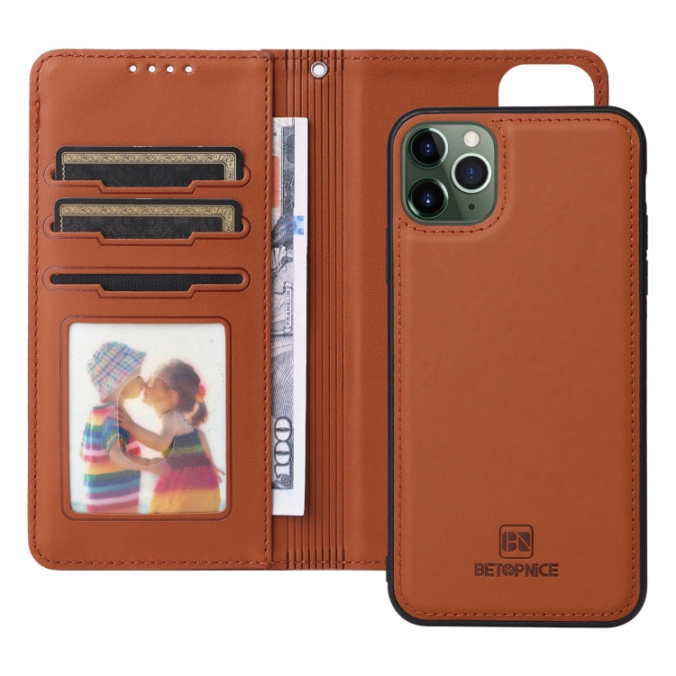 For iPhone 11 Pro Max BETOPNICE BN-005 2 in 1 Detachable Imitate Genuine Leather Phone Case(Brown) - iPhone 11 Pro Max Cases by BETOPNICE | Online Shopping UK | buy2fix