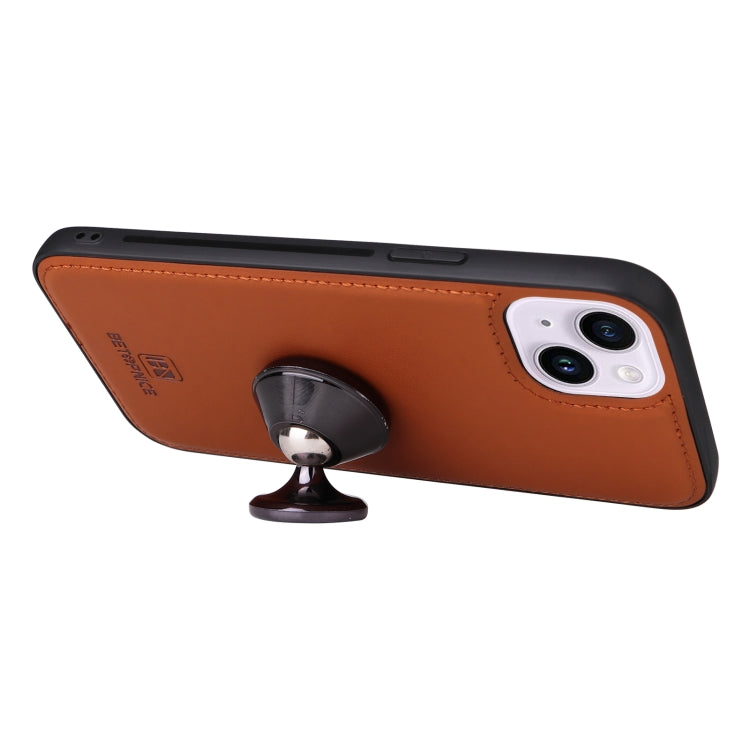 For iPhone 14 Plus BETOPNICE BN-005 2 in 1 Detachable Imitate Genuine Leather Phone Case(Brown) - iPhone 14 Plus Cases by BETOPNICE | Online Shopping UK | buy2fix
