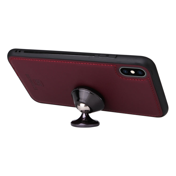 For iPhone XS Max BETOPNICE BN-005 2 in 1 Detachable Imitate Genuine Leather Phone Case(Wine Red) - More iPhone Cases by BETOPNICE | Online Shopping UK | buy2fix