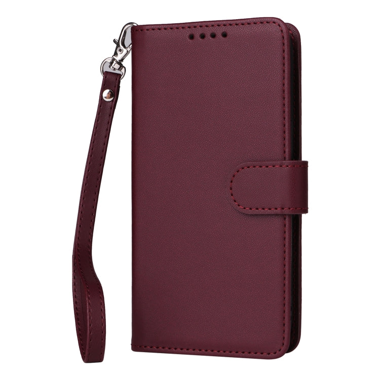 For iPhone 16 BETOPNICE BN-005 2 in 1 Detachable Imitate Genuine Leather Phone Case(Wine Red) - iPhone 16 Cases by BETOPNICE | Online Shopping UK | buy2fix