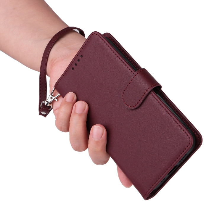 For iPhone 16 Pro Max BETOPNICE BN-005 2 in 1 Detachable Imitate Genuine Leather Phone Case(Wine Red) by BETOPNICE