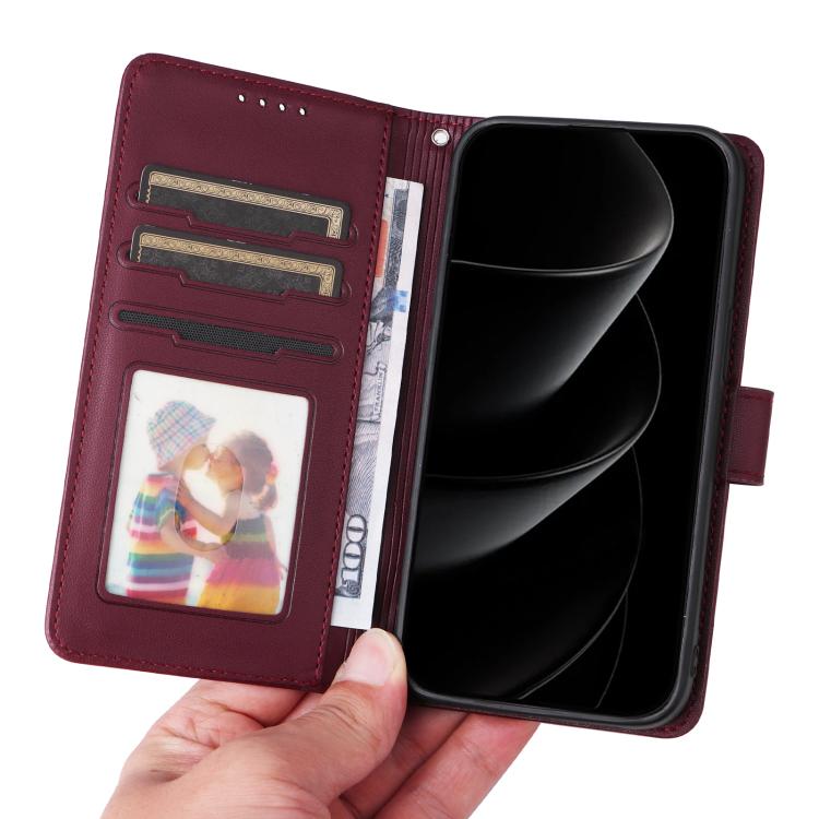 For iPhone 17 Pro Max BETOPNICE BN-005 2 in 1 Detachable Imitate Genuine Leather Phone Case(Wine Red) - iPhone 17 Pro Max Cases by BETOPNICE | Online Shopping UK | buy2fix