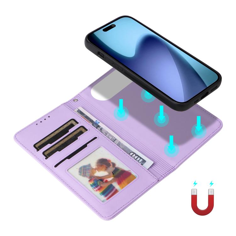 For iPhone 17 Air BETOPNICE BN-005 2 in 1 Detachable Imitate Genuine Leather Phone Case(Light Purple) - iPhone 17 Air Cases by BETOPNICE | Online Shopping UK | buy2fix