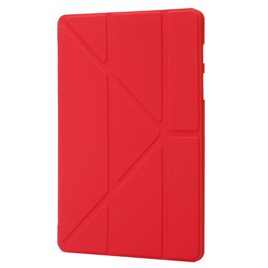 For Samsung Galaxy Tab S10 FE / S9 Deformation Silicone Leather Tablet Case(Red) by buy2fix