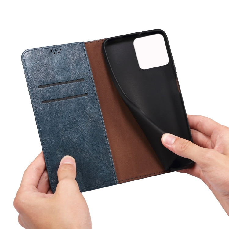 For Xiaomi Redmi K70/K70 Pro Oil Wax Crazy Horse Texture Leather Phone Case(Blue) - Xiaomi Cases by buy2fix | Online Shopping UK | buy2fix
