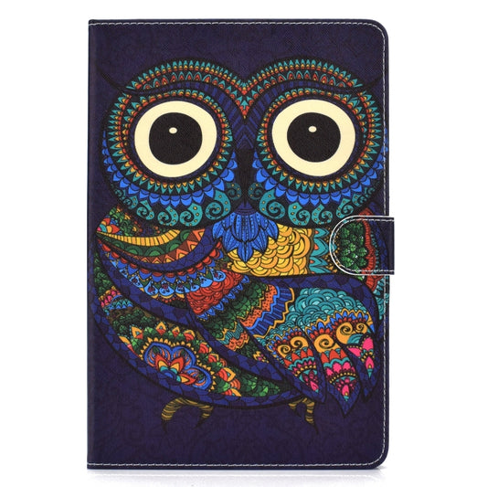 For 8 inch Universal Colored Drawing Pattern Horizontal Flip PU Leather Case with Holder & Card Slots(Owl) - 8 inch by buy2fix | Online Shopping UK | buy2fix