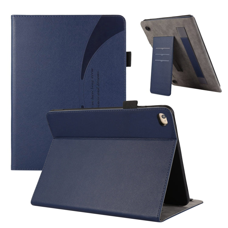 For iPad mini 5 / 4 / 3 / 2 Litchi Texture Leather Sucker Tablet Case(Dark Blue) - iPad mini (2019) / mini 5 Cases by buy2fix | Online Shopping UK | buy2fix