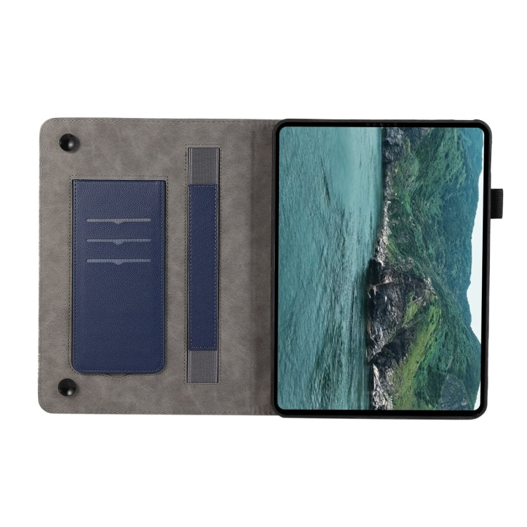 For iPad Air / Air 2 / 9.7 2017 / 2018 Litchi Texture Leather Sucker Tablet Case(Dark Blue) - iPad 9.7 (2018) & (2017) Cases by buy2fix | Online Shopping UK | buy2fix