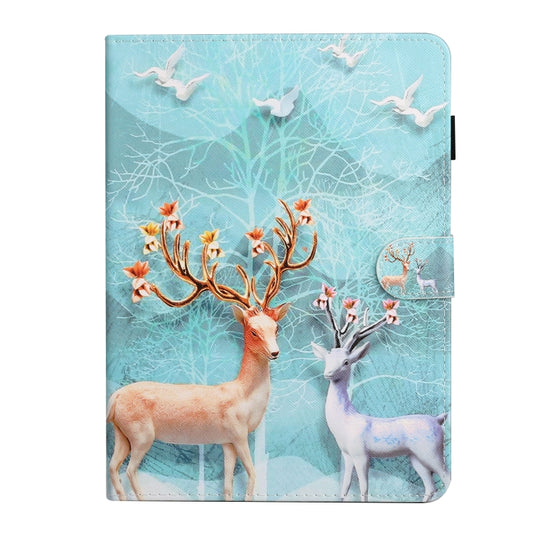 For iPad Pro 11 inch (2020) Colored Drawing Pattern Horizontal Flip PU Leather Tablet Case with Holder & Card Slot & Sleep / Wake-up Function(Sika Deer) - iPad Pro 11 (2020) Cases by buy2fix | Online Shopping UK | buy2fix