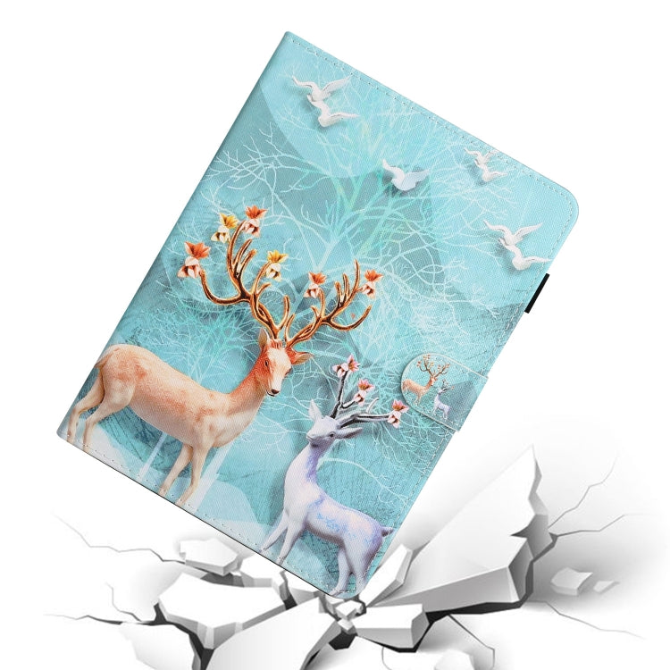 For iPad Pro 11 inch (2020) Colored Drawing Pattern Horizontal Flip PU Leather Tablet Case with Holder & Card Slot & Sleep / Wake-up Function(Sika Deer) - iPad Pro 11 (2020) Cases by buy2fix | Online Shopping UK | buy2fix