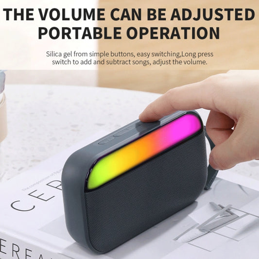 BS56 LED Portable Subwoofer TWS Wireless Bluetooth Speaker(Grey) - Desktop Speaker by buy2fix | Online Shopping UK | buy2fix